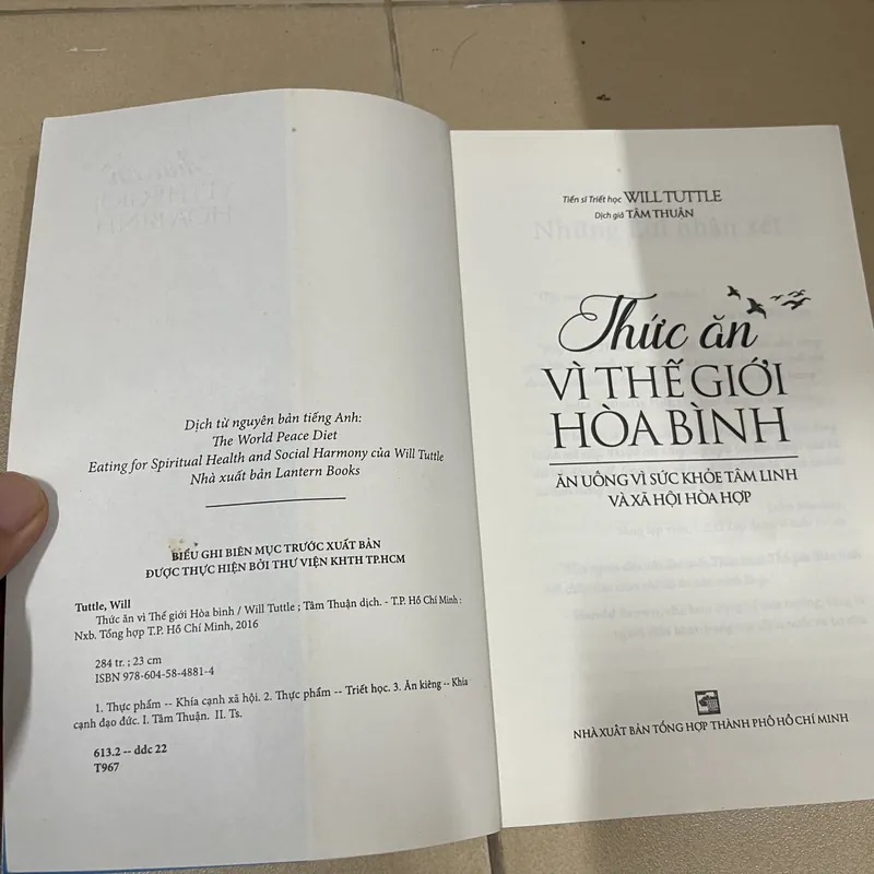 Thức ăn vì thế giới hòa bình - Will Tuttle  (c47) 720228