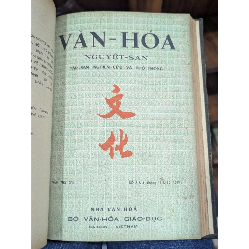 TẠP CHÍ VĂN HOÁ NGUYỆT SAN ( 2 SỐ ĐÔI 1,2 & 3,4 ĐÓNG CHUNG ) 301146