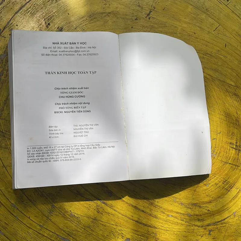 THẦN KINH HỌC TOÀN TẬP- CHỦ BIÊN : GS.TS. NGUYỄN VĂN CHƯƠNG 712085