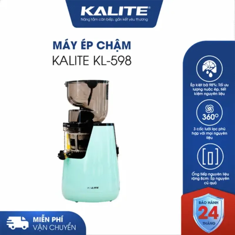 Máy ép chaam Kalite KL-598-Ép Kiệt Bã, Giữ Trọn Dinh Dưỡng - Mới 100% 591206