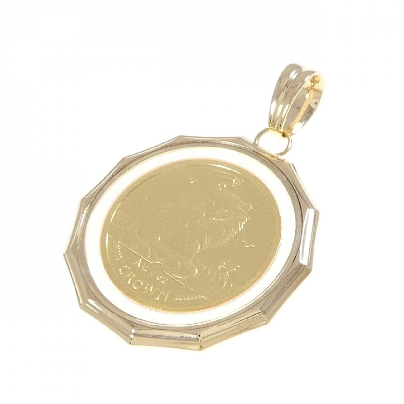 K18YG(枠) Đồng xu Mặt dây chuyền - Hàng hiệu Chính hãng 864949