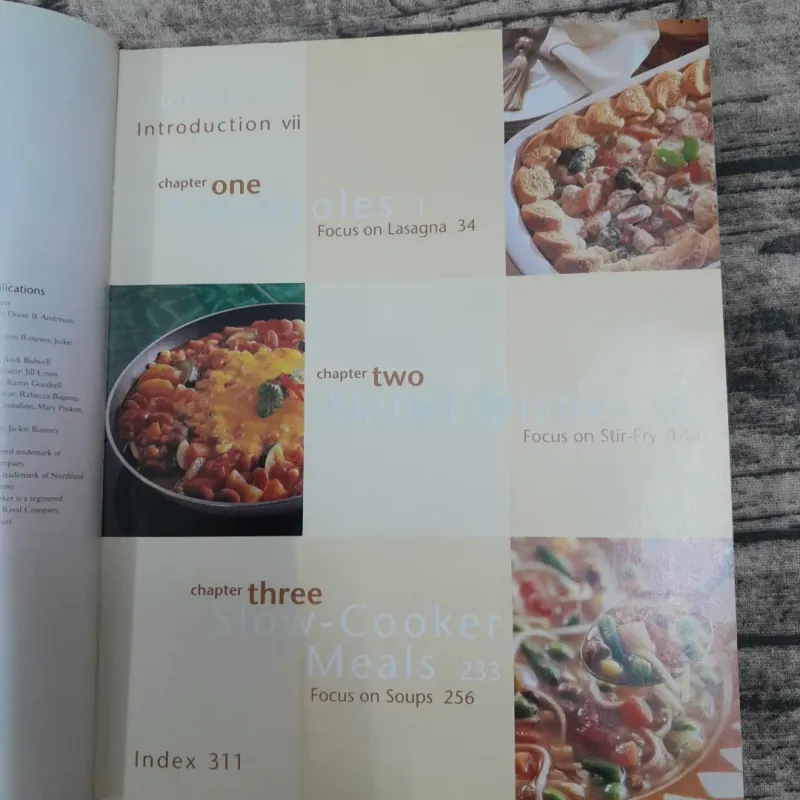 Phillsbury- One Dish Meals Cookbook- 300 Recipes for Casseroles, Skillet, Slow Cook meals 785346