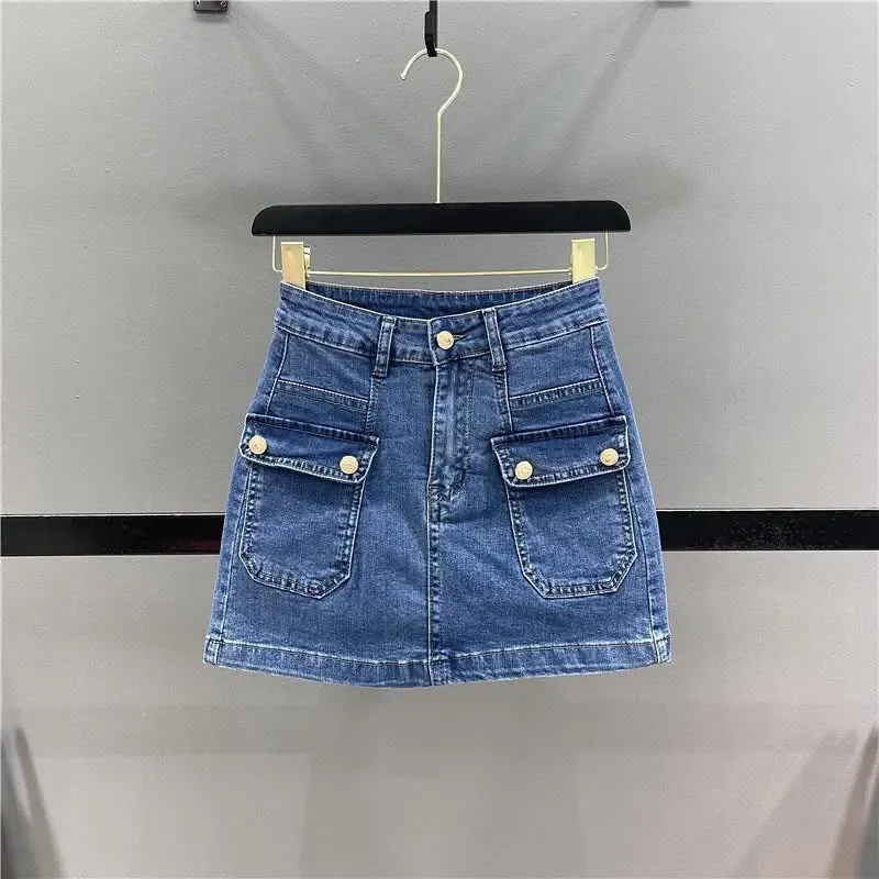 Váy jean chữ A hàng mới nguyên mác size S ( jean co dãn) 797185