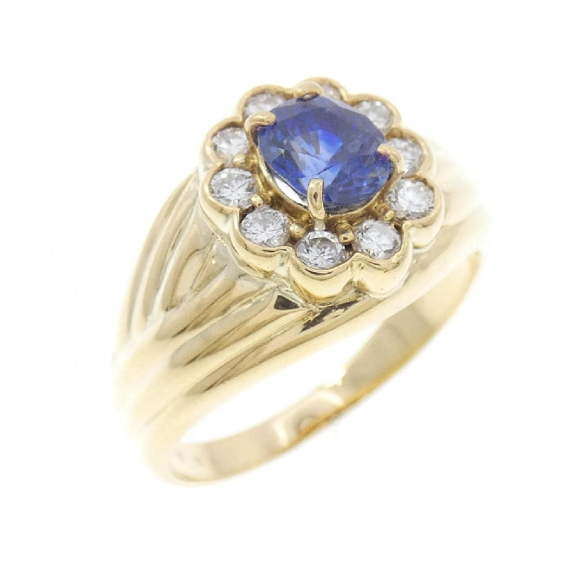 Nhẫn Sapphire K18YG 0.85CT - Hàng hiệu Chính hãng 847519