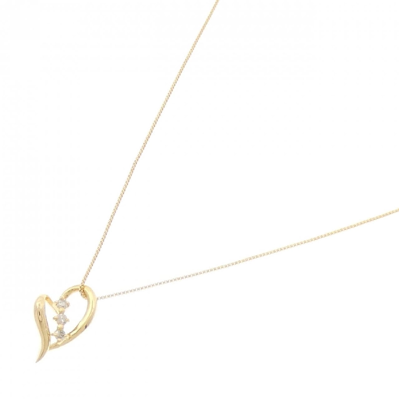 K18YG Dây chuyền kim cương hình trái tim 0.04CT - Hàng hiệu Chính hãng 860556