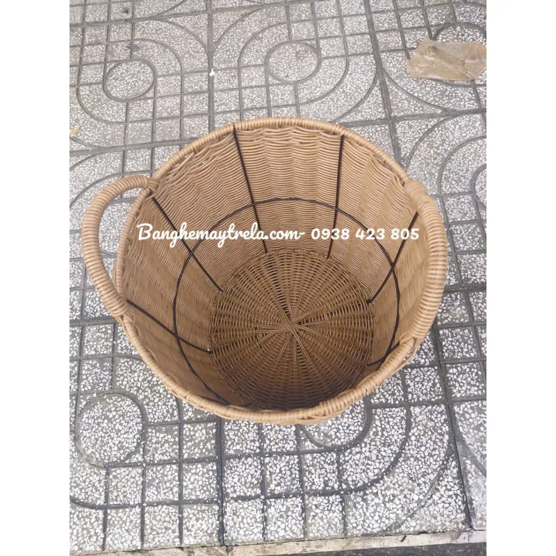 Giỏ mây nhựa tròn đựng đồ 706690