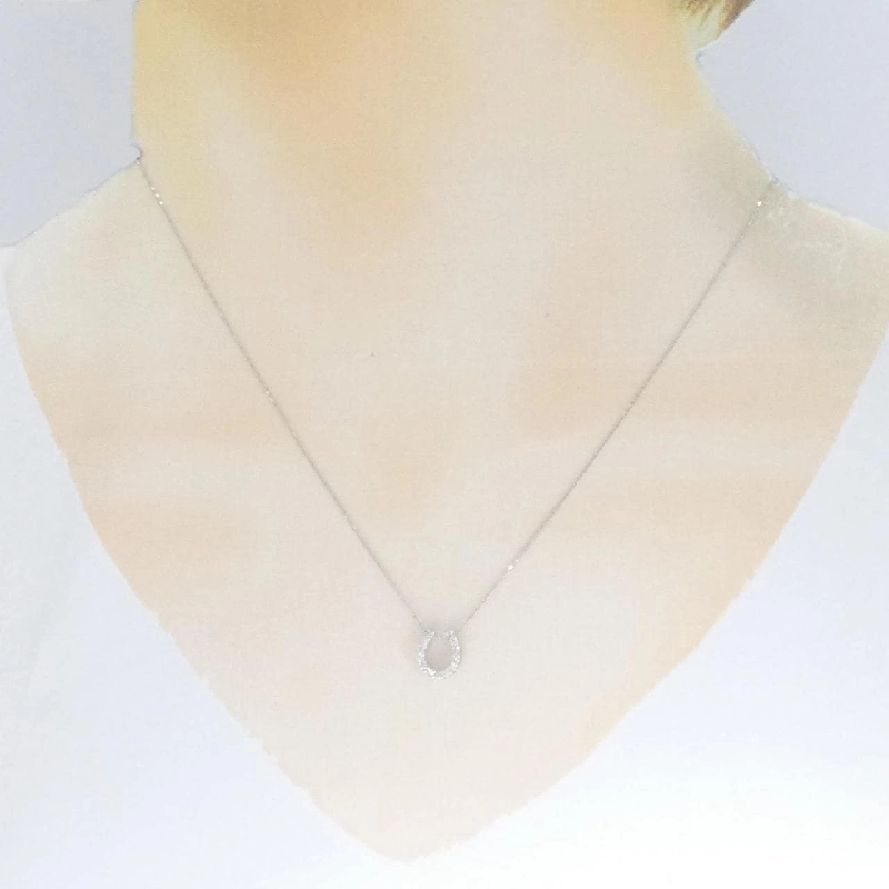 Dây chuyền kim cương hình móng ngựa PT900/PT850 0.15CT - Hàng hiệu Authentic 860474