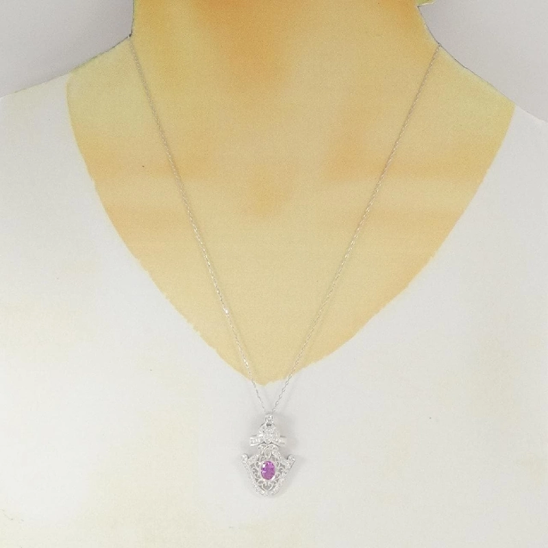 K18WG Sapphire Necklace 1.06CT - Hàng hiệu Authentic 850826