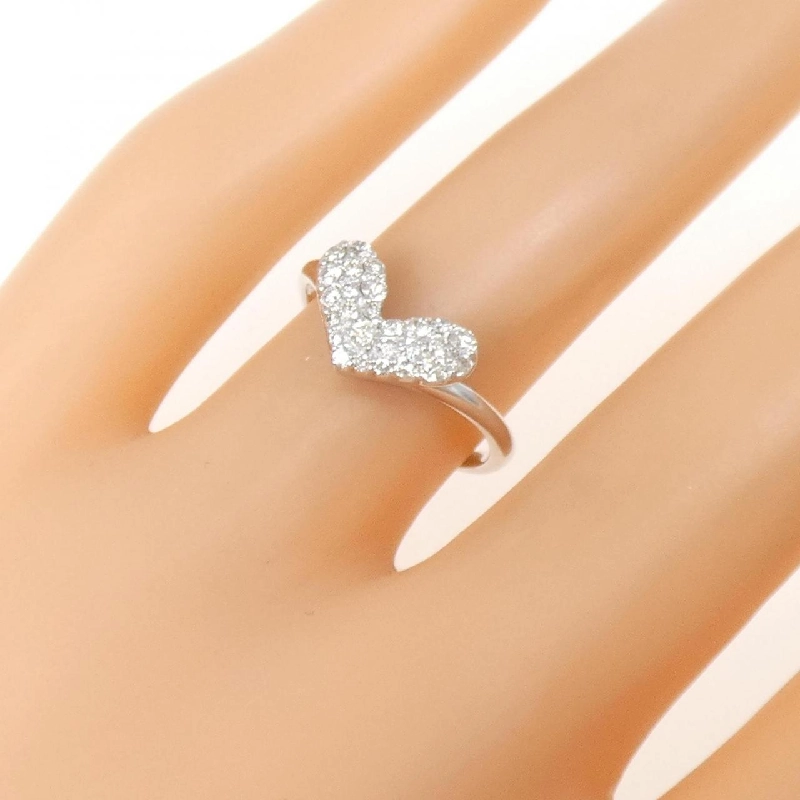 Nhẫn kim cương pavé hình trái tim K10WG 0.30CT 672951