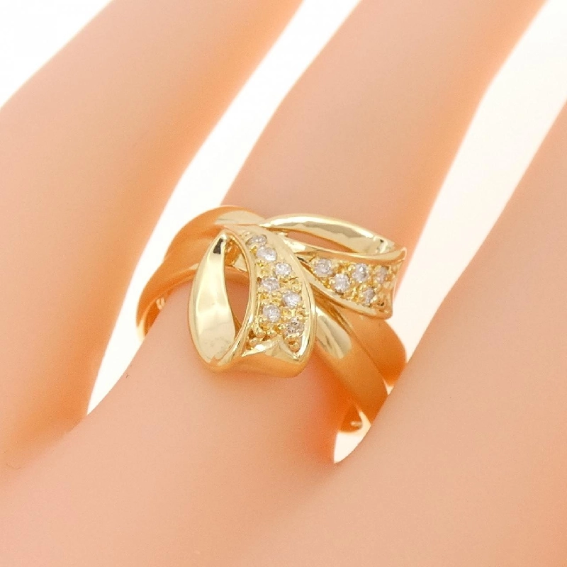 Nhẫn kim cương K18YG 0.12CT 671429