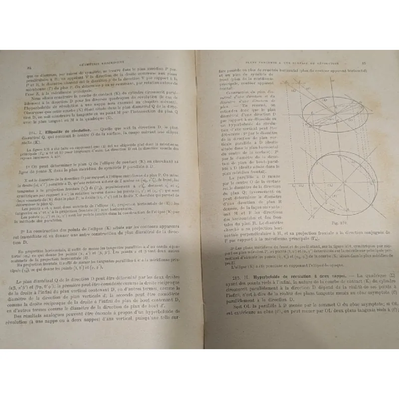 Cours de Mathématiques Spéciales - V Géométrie Descriptive 720425