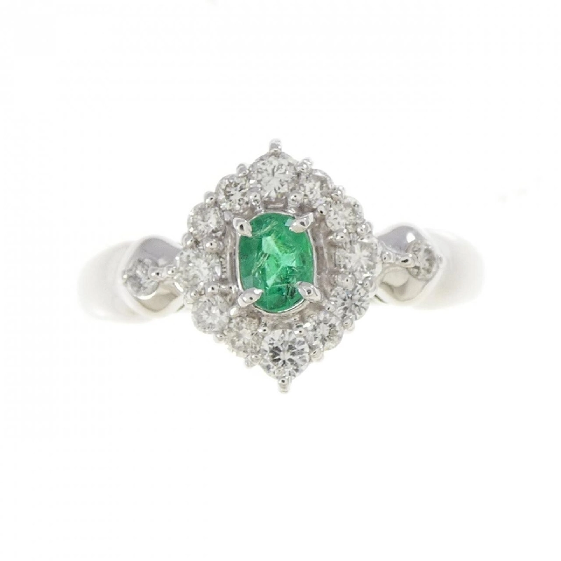 Nhẫn ngọc lục bảo K18WG 0.18CT 666189