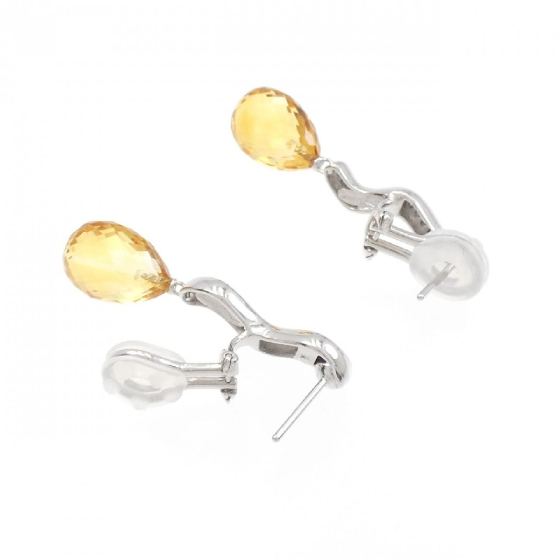 K18WG Bông tai Citrine - Hàng hiệu Chính hãng 871257