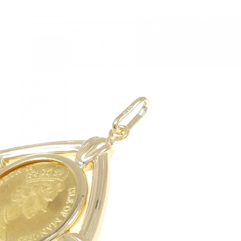 K18YG(枠) Đồng xu Mặt dây chuyền - Hàng hiệu Authentic 862619