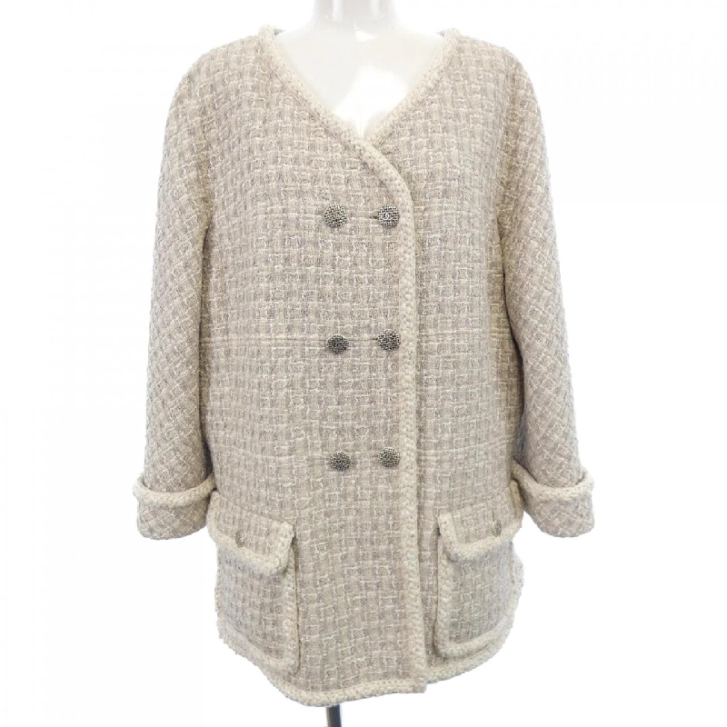 Áo khoác không cổ CHANEL P47860V35684 628854