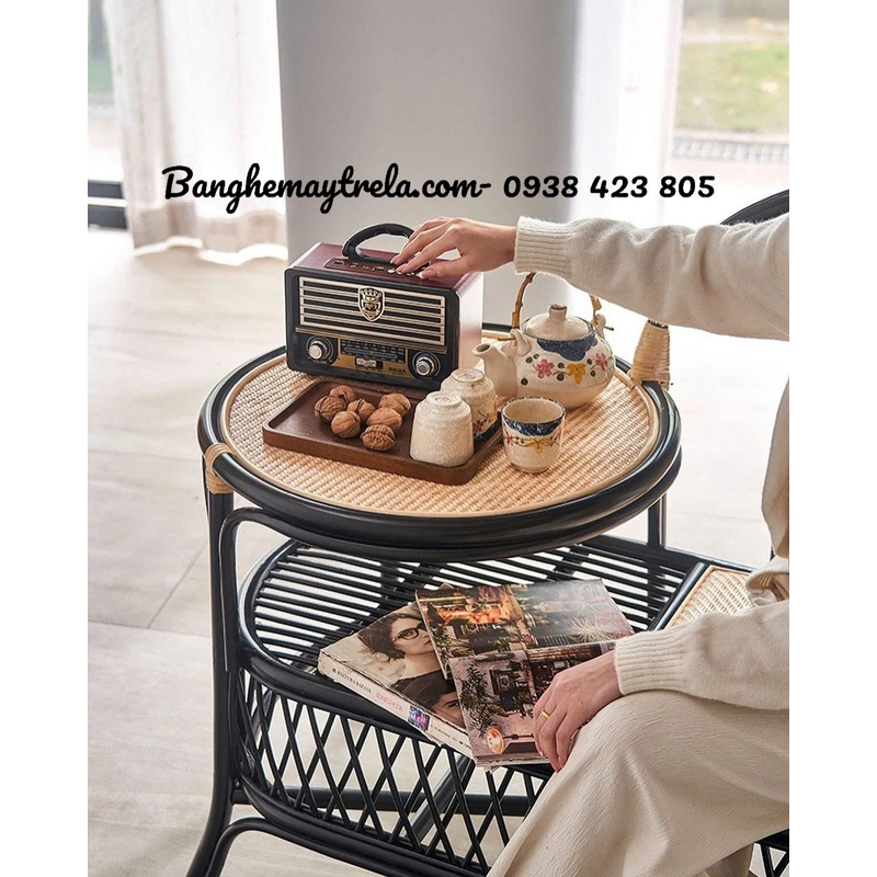 Ghế mây bàn trà decor phòng khách 507800