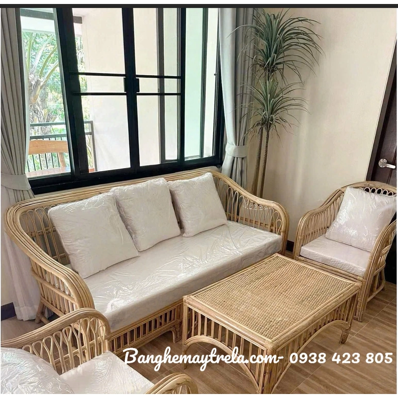 Sofa mây tự nhiên hiện đại phòng khách 495305
