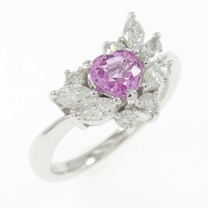 Nhẫn Sapphire hình trái tim K18WG 0.62CT - Hàng hiệu Chính hãng 853274