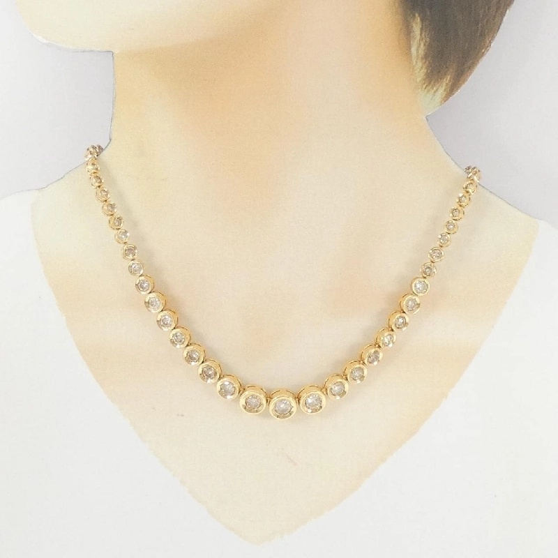 K18YG Dây chuyền kim cương 10.0CT - Hàng hiệu Chính hãng 863177