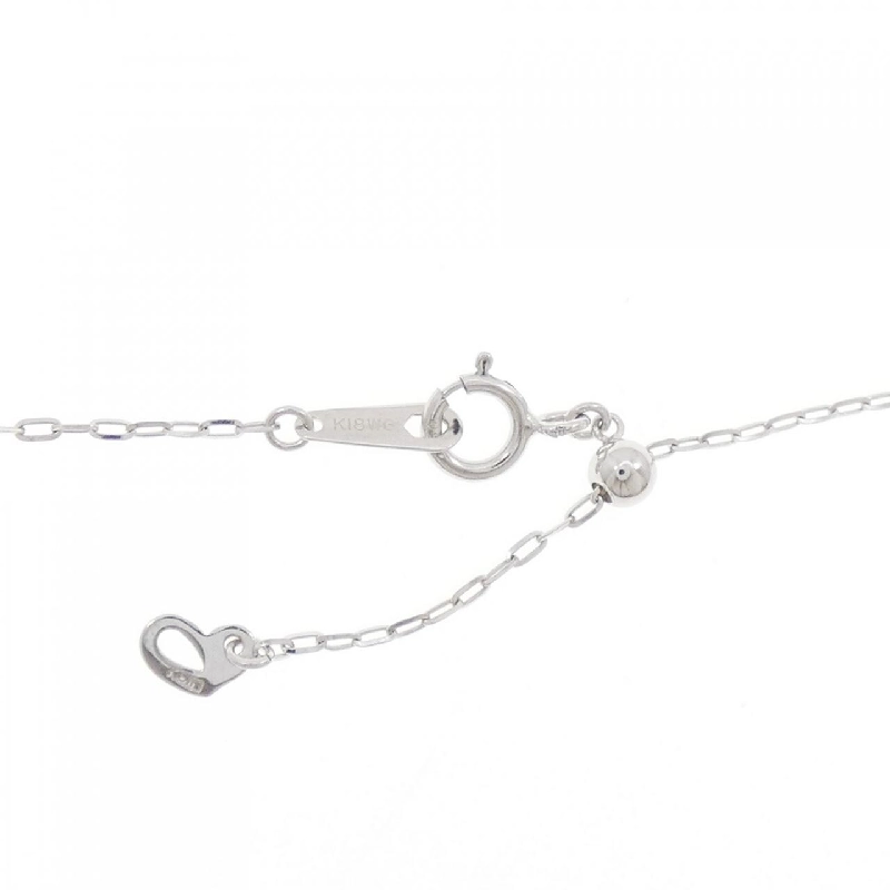 K18WG Đan Chéo × Hoa Kim Cương Dây Chuyền - Hàng hiệu Chính hãng 860177