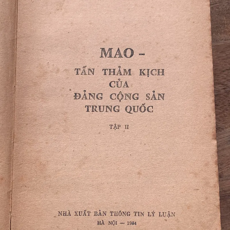 MAO - TẤN THẢM KỊCH CỦA ĐẢNG CỘNG SẢN TRUNG QUỐC TẬP 1-2 603942