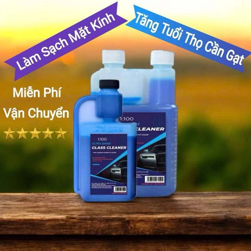Nước Rửa Kính Ô Tô Chuyên Dụng GLASS CLEANER 1Lít,Tỉ Lệ Pha 1:100 Tiết Kiệm 452646