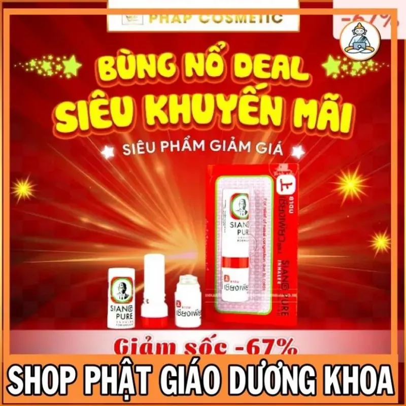 Ống hít thông mũi Siang Pure Inhaler Thái Lan 2cc Nội địa thái [MUA 5 TẶNG 1] 781275