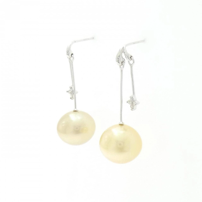 K18WG Bạc Ngọc Trai Trắng Bông Tai - Hàng hiệu Chính hãng 866904