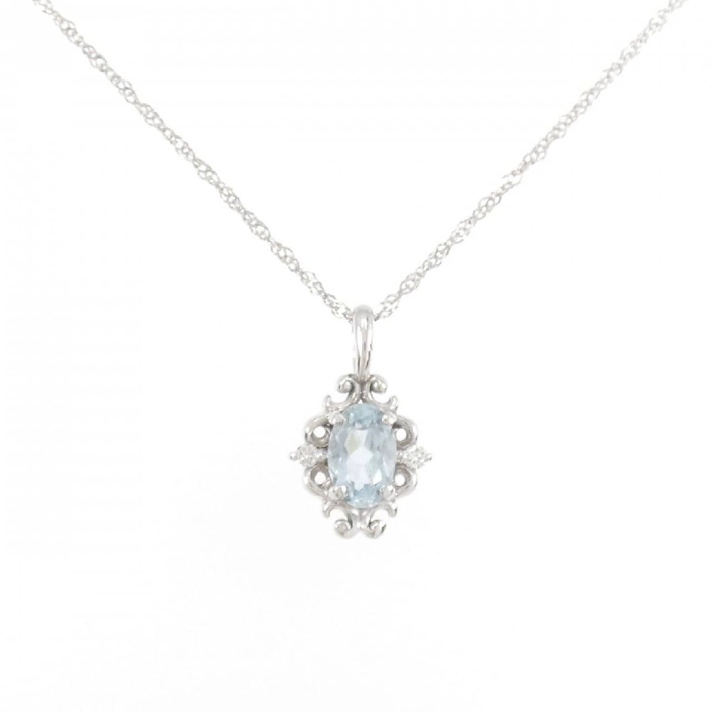 K18WG Aquamarine Necklace - Hàng hiệu Authentic 859266