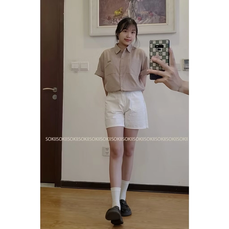 Áo sơ mi tay ngắn nư Sokii 455028