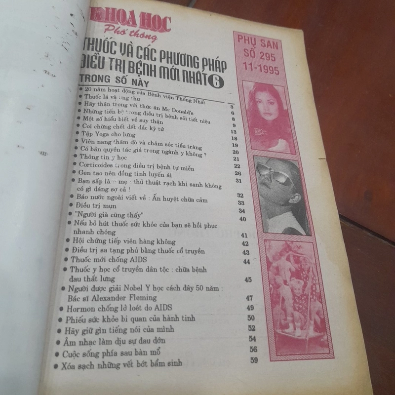 KHOA HỌC PHỔ THÔNG phụ san số 295 tháng 11-1995 459261
