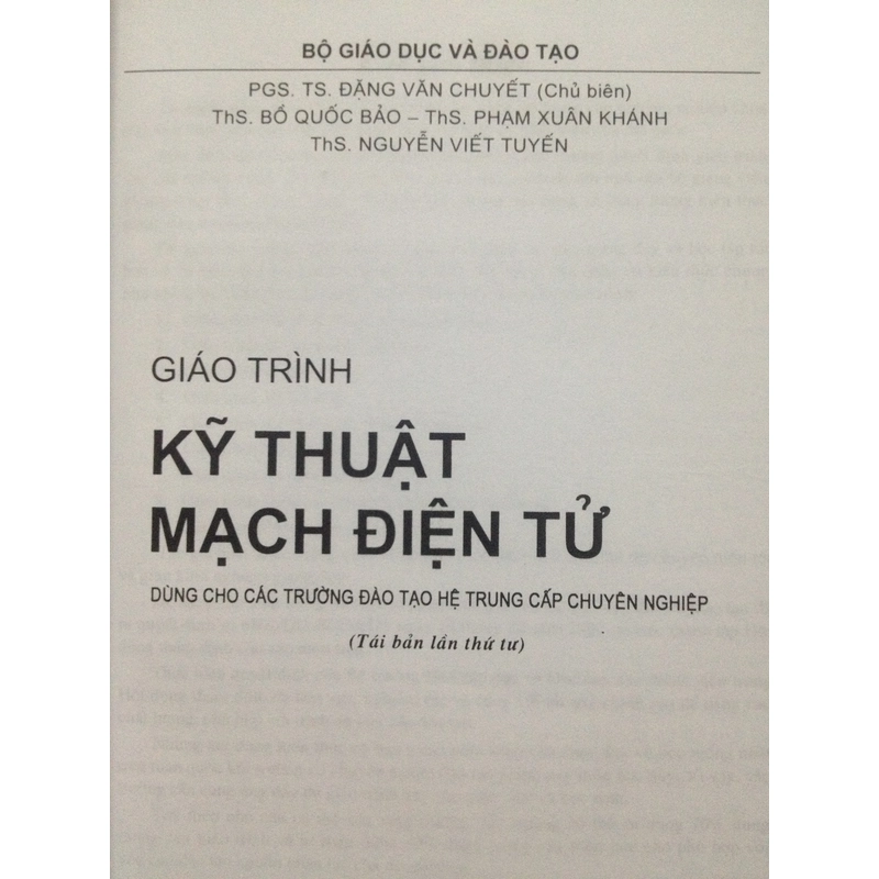 GIÁO TRÌNH KỸ THUẬT MẠCH ĐIỆN TỬ 484702