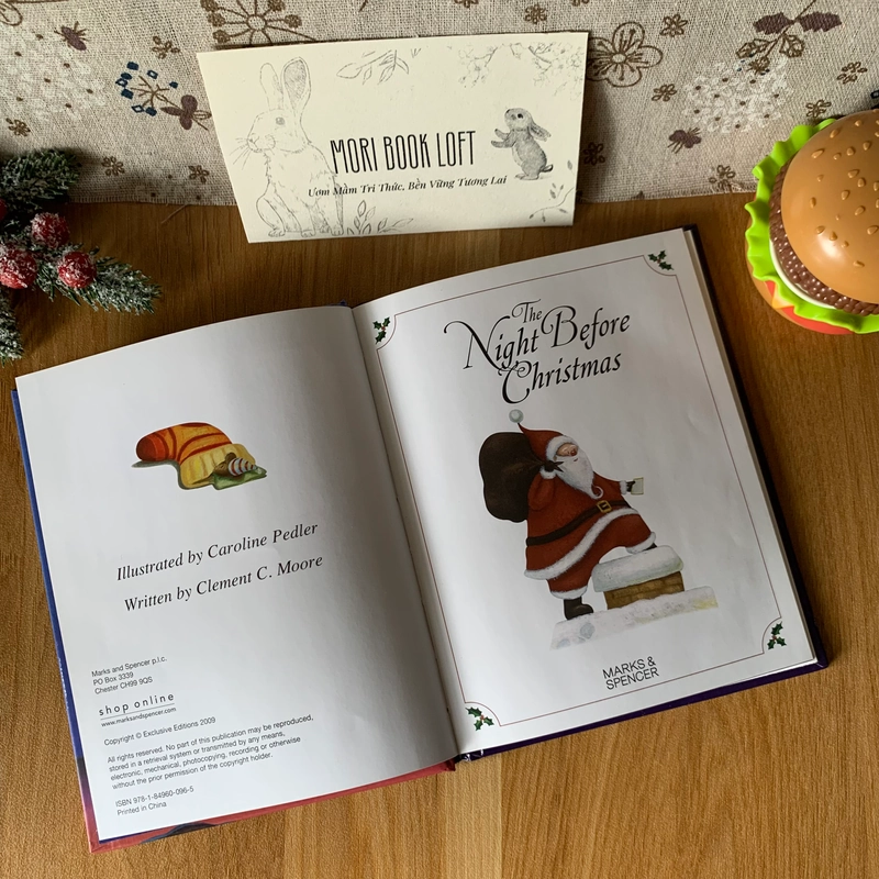 Sách tranh tiếng anh The Night Before Christmas, Used, Bìa cứng, Khổ Nhỏ 463590
