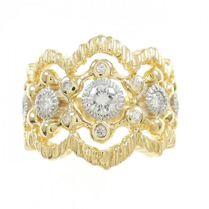 Nhẫn kim cương K18YG/PT900 0.41CT 672764