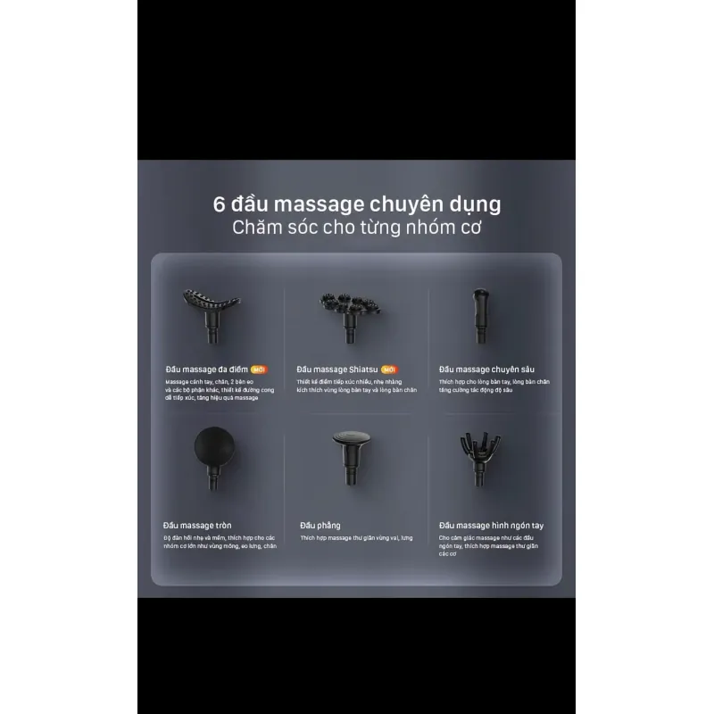 Máy Massage Cầm tay PHILIPS 7323- 3201G với 7 cấp điều chỉnh- 6 đầu massage chuyên dụng  1036620