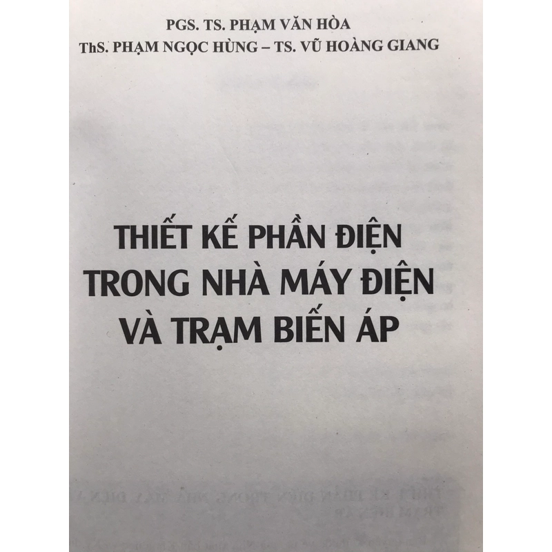 THIẾT KẾ PHẦN ĐIỆN TRONG NHÀ MÁY ĐIỆN VÀ TRẠM BIẾN ÁP 455714