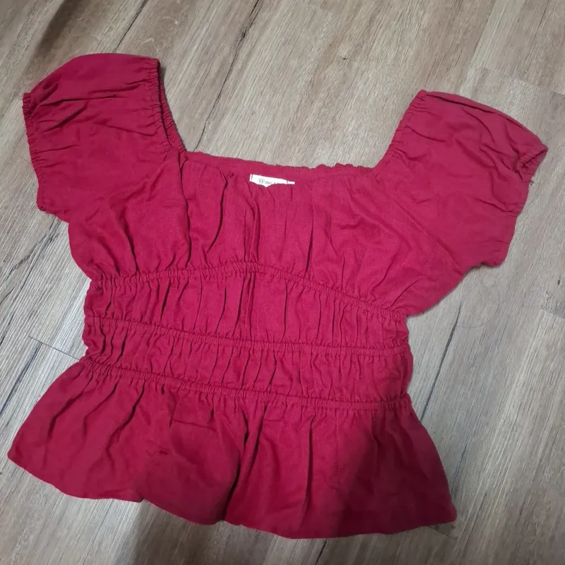 Áo nhún thun vải linen size l mặc 1 lần  722431