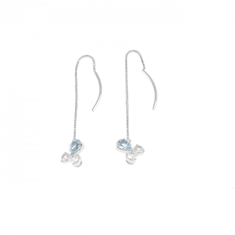 K18WG Aquamarine Bông tai - Hàng hiệu Authentic 876486