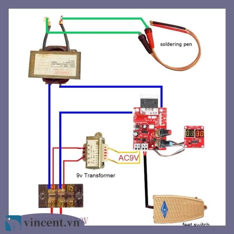 Bảng điều khiển máy Hàn điều khiển biến áp thời gian dòng điện  494994