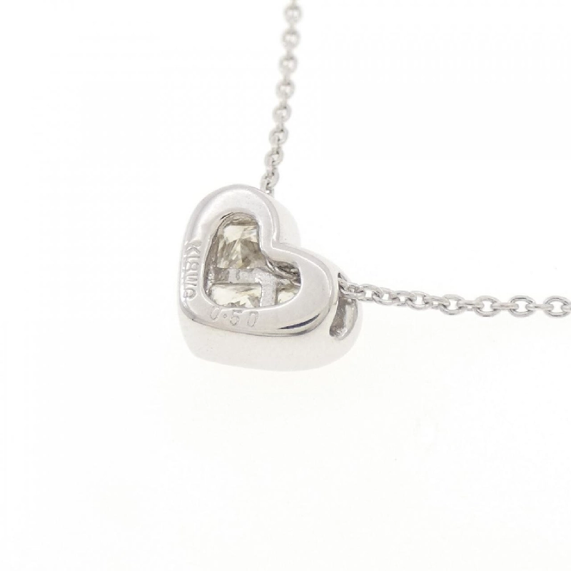 K18WG Dây chuyền kim cương hình trái tim 0.50CT - Hàng hiệu Chính hãng 867892
