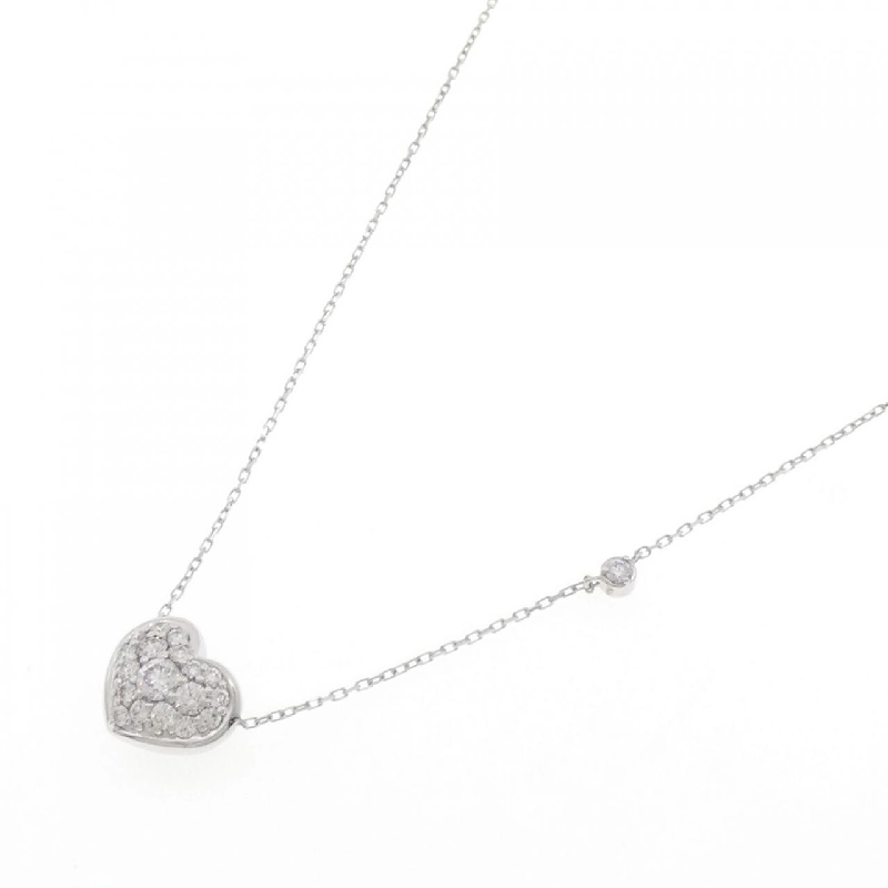 K18WG Dây chuyền kim cương hình trái tim 0.50CT - Hàng hiệu Chính hãng 856423