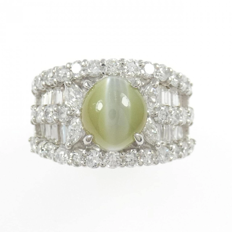 Nhẫn Chrysolite Cat's Eye PT900 3.29CT - Hàng hiệu Chính hãng 850768