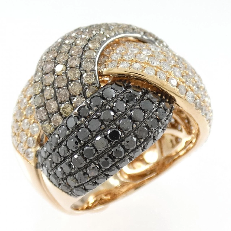 Nhẫn kim cương K18PG/K18BG 4.55CT 666555