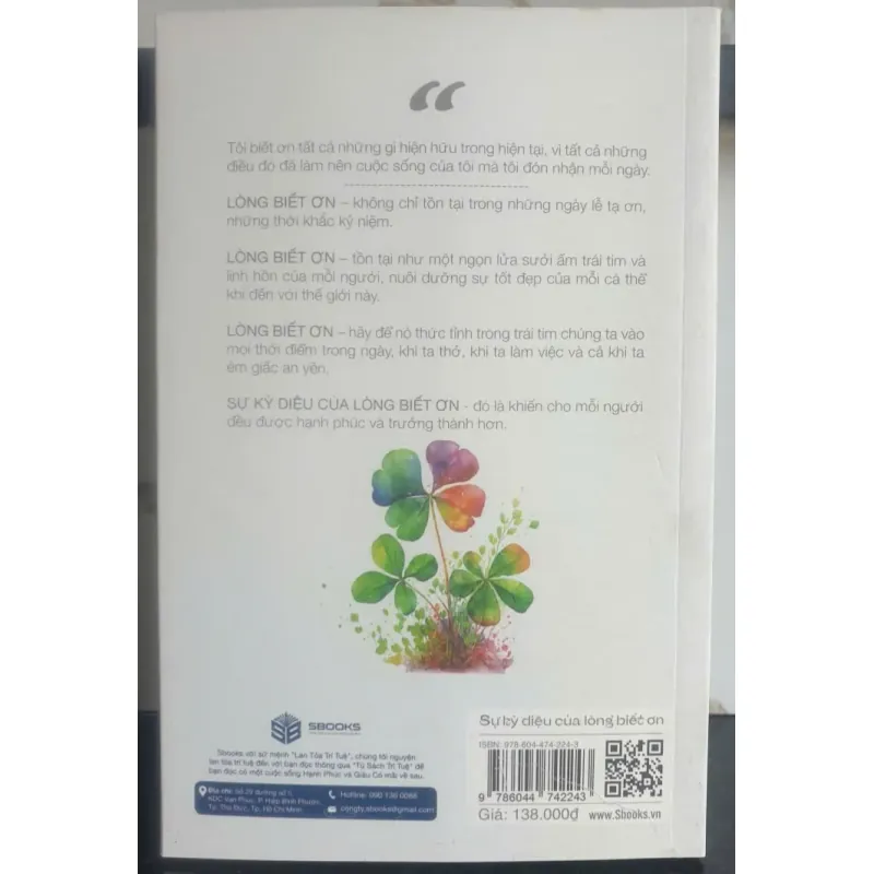 Sách Sự kỳ diệu của lòng biết ơn - Nguyễn Phụng mới 90% 1040164