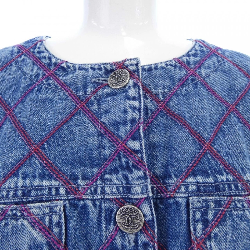 【Khuyến mãi】Áo khoác denim CHANEL 642612