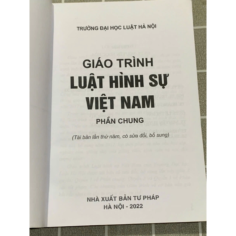 GIÁO TRÌNH LUẬT HÌNH SỰ  VIỆT NAM PHẦN CHUNG 545919