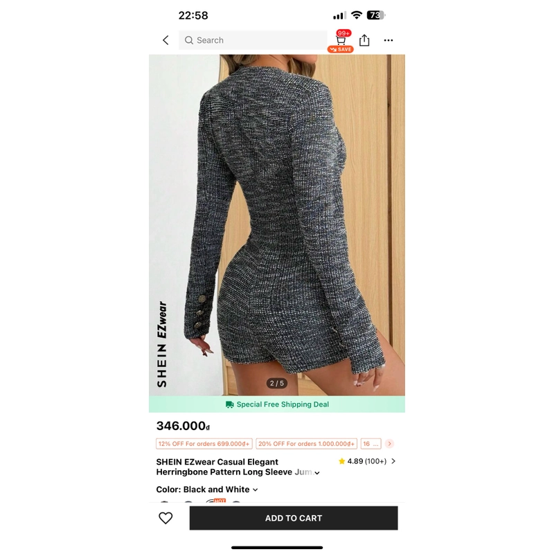 Jumsuit dạ Shein 447782