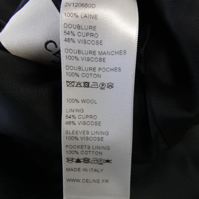 Áo khoác dài hai hàng cúc CELINE 2V120650D - Hàng hiệu Chính hãng 821409