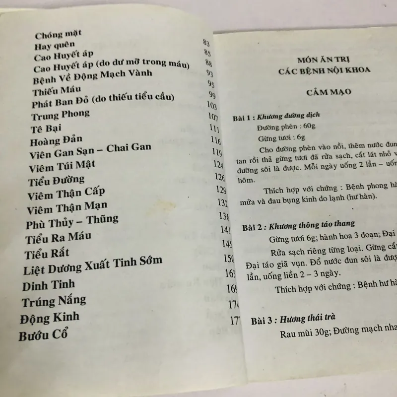 CÁC MÓN ĂN TRỊ 43 BỆNH THÔNG THƯỜNG  693657