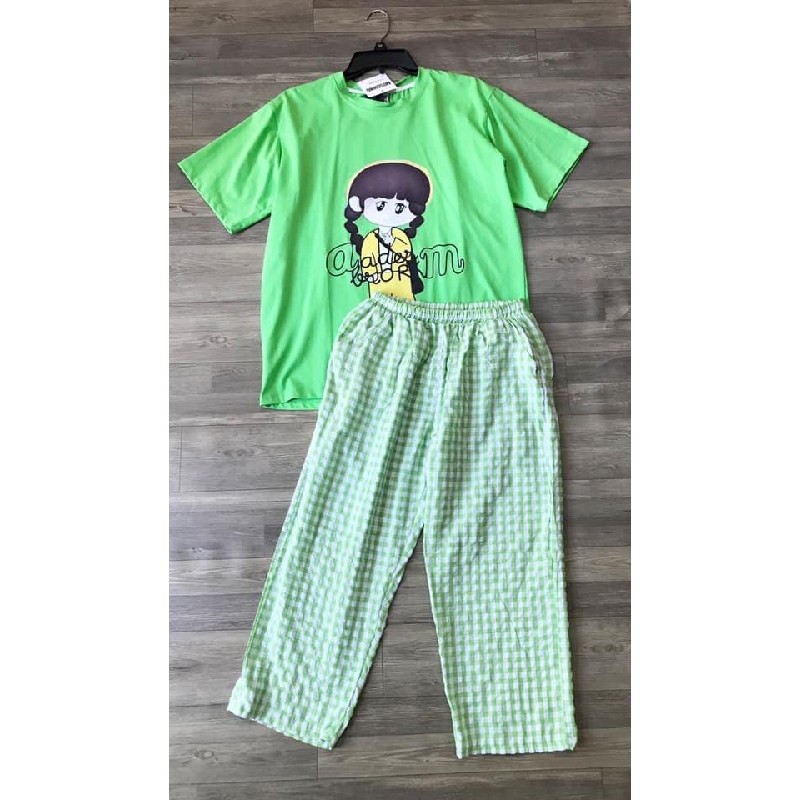 Bộ mặc nhà áo cotton quần đũi 199k 14350